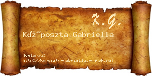 Káposzta Gabriella névjegykártya