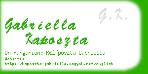 gabriella kaposzta business card